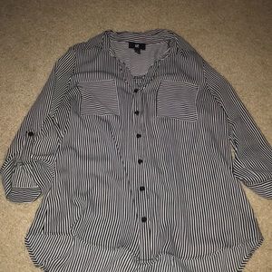 Striped button down